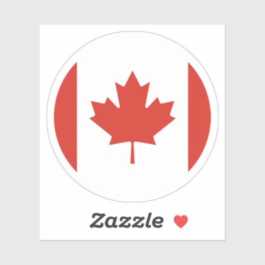 Canada Vlag Ronde Sticker (Vel)