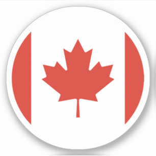Canada Vlag Ronde Sticker