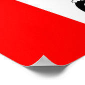 Canada Vlag Rood Wit Esdoornblad Canadees Poster (Hoek)