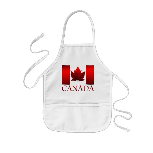 Canada Vlag Schort Kind Canada Souvenir Schort (Voorkant)