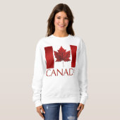 Canada Vlag Shirten Vrouw Canada Sweatshirts Trui (Voorkant volledig)