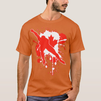 Canada Vlag Skater Ice Skating T-shirt