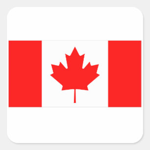 Canada Vlag Sticker, Vinyl Reisstickers, Canada Vierkante Sticker