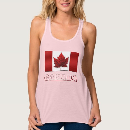 Canada Vlag Tanktop Canada Souvenir Topjes (Voorkant)