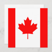 Canada Vlag Uitnodiging (Voorkant / Achterkant)