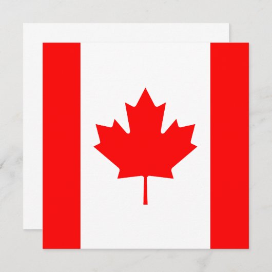 Canada Vlag Uitnodiging (Voorkant / Achterkant)