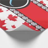 Canada vlag Uniek Abstract begrotingsmonogram Cadeaupapier (Hoek)