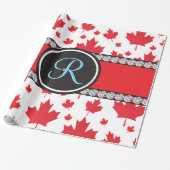 Canada vlag Uniek Abstract begrotingsmonogram Cadeaupapier (Uitgerold)