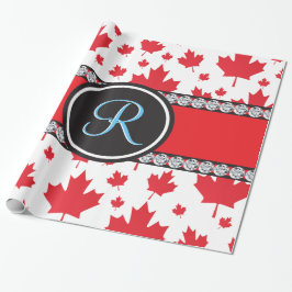 Canada vlag Uniek Abstract begrotingsmonogram Cadeaupapier