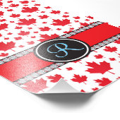 Canada vlag Uniek Abstract begrotingsmonogram Foto Afdruk (Hoek)