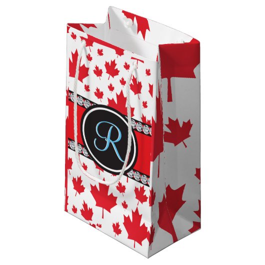 Canada vlag Uniek Abstract begrotingsmonogram Klein Cadeauzakje (Voorkant Gekanteld)