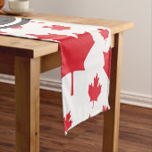 Canada vlag Uniek Abstract begrotingsmonogram Korte Tafelloper (Voorbeeld)