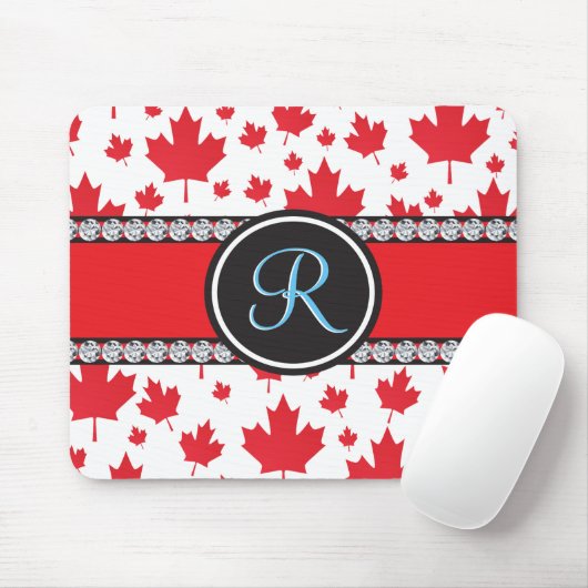 Canada vlag Uniek Abstract begrotingsmonogram Muismat (Met muis)