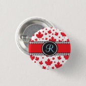 Canada vlag Uniek Abstract begrotingsmonogram Ronde Button 3,2 Cm (Voorkant /achterkant)