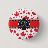 Canada vlag Uniek Abstract begrotingsmonogram Ronde Button 3,2 Cm (Voorkant)