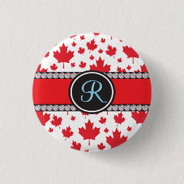 Canada vlag Uniek Abstract begrotingsmonogram Ronde Button 3,2 Cm