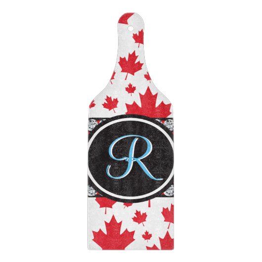 Canada vlag Uniek Abstract begrotingsmonogram Snijplank (Voorkant)