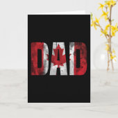 Canada Vlag vader T-Shirt  vaderdag papa Kaart (Gele Bloem)