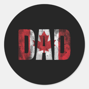 Canada Vlag vader T-Shirt vaderdag papa Ronde Sticker