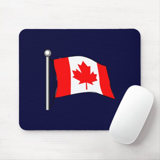 Canada: vlag van Canada mousepad Muismat (Met muis)