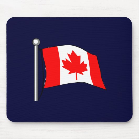 Canada: vlag van Canada mousepad Muismat (Voorkant)