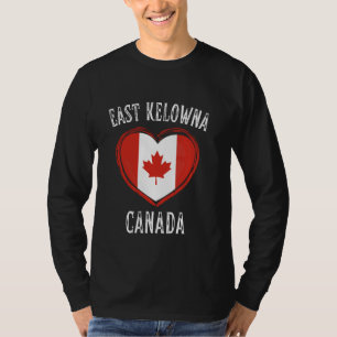 Canada Vlag van het hart van Oost-Kelowna City T-shirt