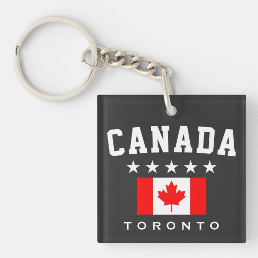 Canada Vlag  Vijf Sterren Toronto Sleutelhanger (voorkant)