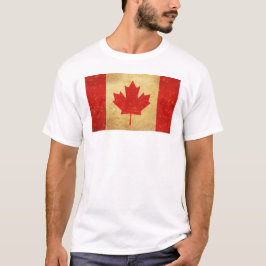 Canada Vlag Vintage Ontwerp Heren Wit T-shirt