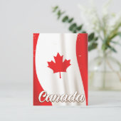 Canada Vlag Vintage reisposter Briefkaart (Staand voorkant)