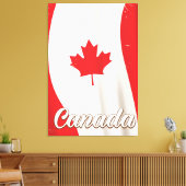 Canada Vlag Vintage reisposter Canvas Afdruk (Insitu (Woonkamer))