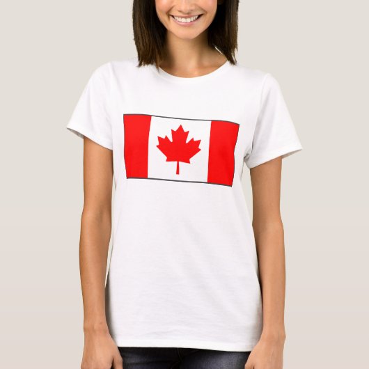 Canada Vlag x Map T-Shirt (Voorkant)