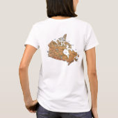 Canada Vlag x Map T-Shirt (Achterkant)