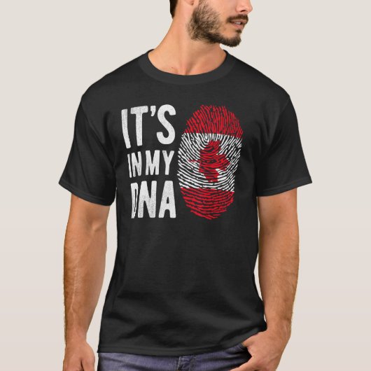 Canada vlag zijn in mijn DNA Canadian Pride Mannen T-shirt (Voorkant)