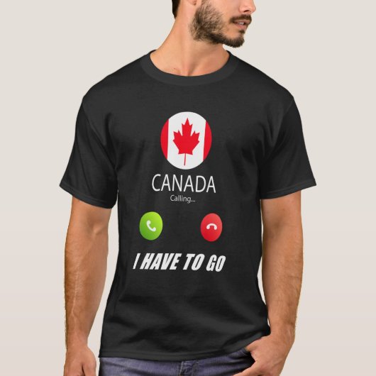 Canada vlaggen naar Souvenir Canada roept T-shirt (Voorkant)