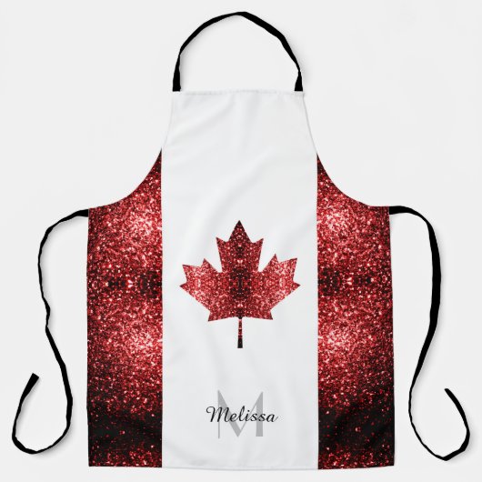Canada vlaggen rode sparren Monogram Schort (Voorkant)