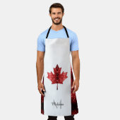 Canada vlaggen rode sparren Monogram Schort (Gedragen)