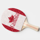 Canada, vlaggendouche tafeltennisbatje (Zijkant)