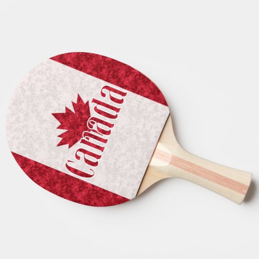 Canada, vlaggendouche tafeltennisbatje (Zijkant)