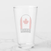 Canada Vlaggenembleem noodlijdende Vintage Glas (Achterkant)