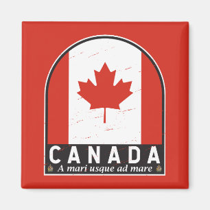 Canada Vlaggenembleem noodlijdende Vintage Magneet