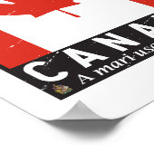 Canada Vlaggenembleem noodlijdende Vintage Poster (Hoek)