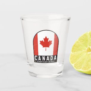 Canada Vlaggenembleem noodlijdende Vintage Shot Glas