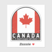 Canada Vlaggenembleem noodlijdende Vintage Sticker (Vel)