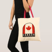 Canada Vlaggenembleem noodlijdende Vintage Tote Bag (Voorkant (product))