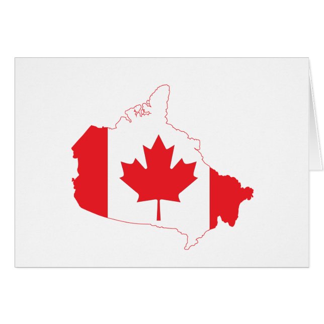 Canada-vlaggenkaart (Voorkant Horizontaal)