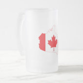 Canada-vlaggenkaart Matglas Bierpul (Voorkant links)
