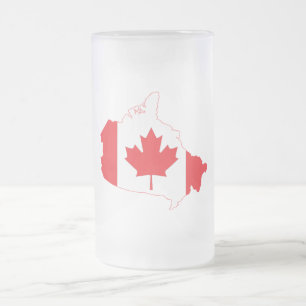 Canada-vlaggenkaart Matglas Bierpul