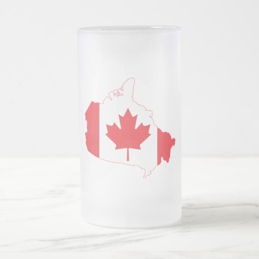 Canada-vlaggenkaart Matglas Bierpul (Center)