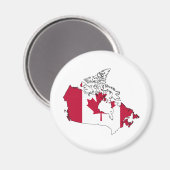 Canada Vlaggenkaart op ware grootte Magneet (Voorkant / Achterkant)
