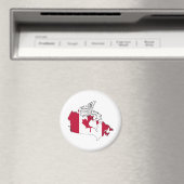 Canada Vlaggenkaart op ware grootte Magneet (Insitu (Vaatwasser))